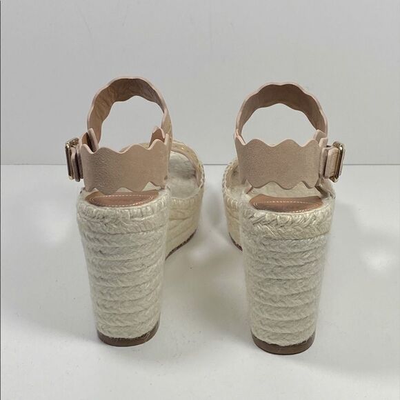 Chloe suede Espadrille Platform Wedge Sandals - Picture 4 of 10